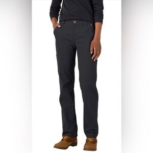 Dickies Womens Relaxed Straight Carpenter Duck Pant Rinsed Black Color Size 12